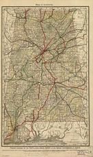 Alabama 1888 State Map, Alabama 1888 State Map